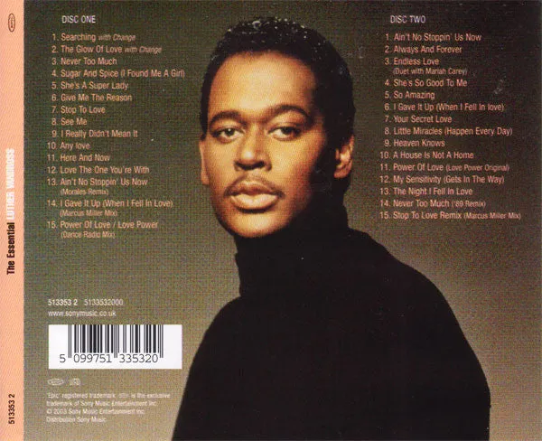 Luther Vandross Essential 2CD brukt soul samling