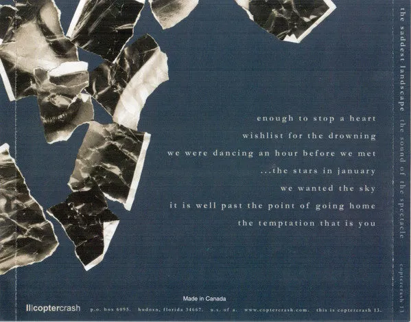 The Saddest Landscape The Sound Of The Spectacle CD brukt emo