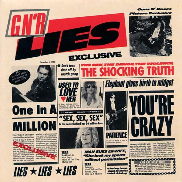 Guns N' Roses G N' R Lies CD brukt hardrock