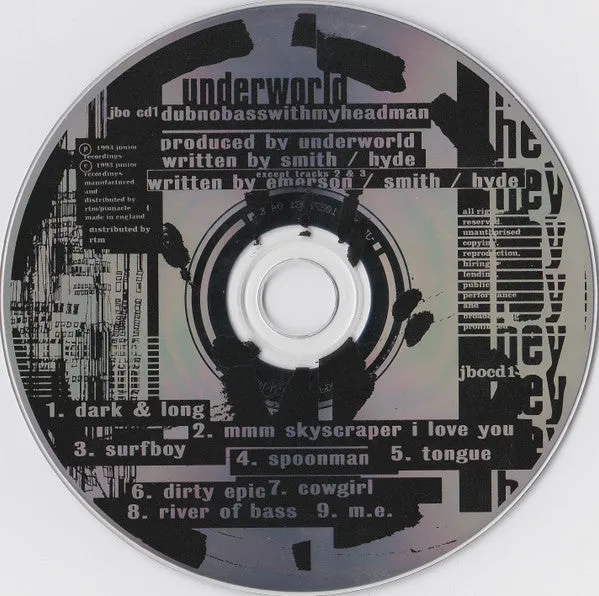 Underworld Dubnobasswithmyheadman CD brukt 1994