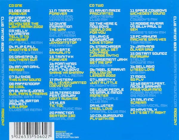 Various Club Nation Ibiza 2xCD brukt mix trance house
