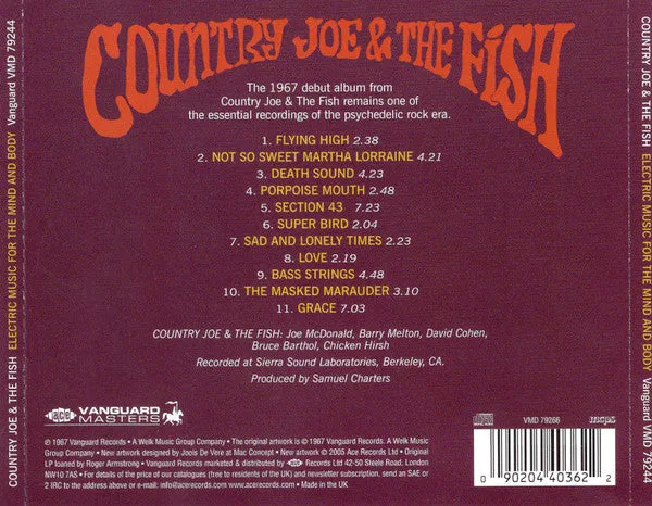 Country Joe & The Fish Electric Music CD psykedelisk