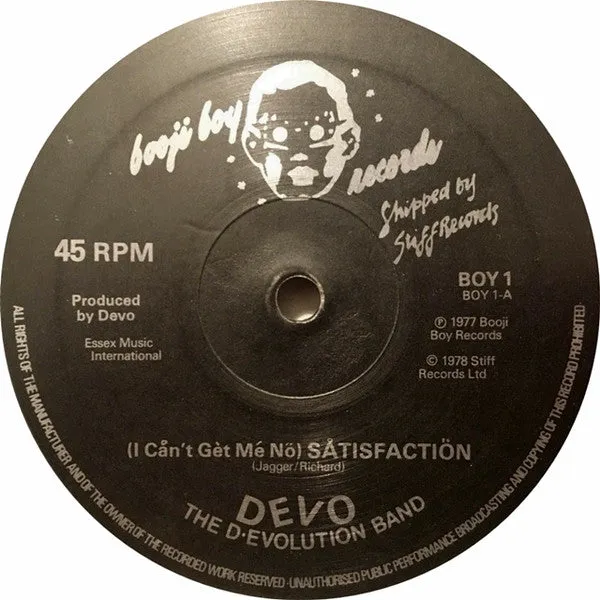 Devo (I Can't Get Me No) Satisfaction 12" brukt new wave