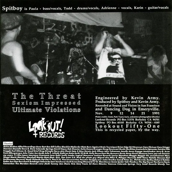Spitboy Spitboy 7" vinyl-EP brukt – hardcore punk