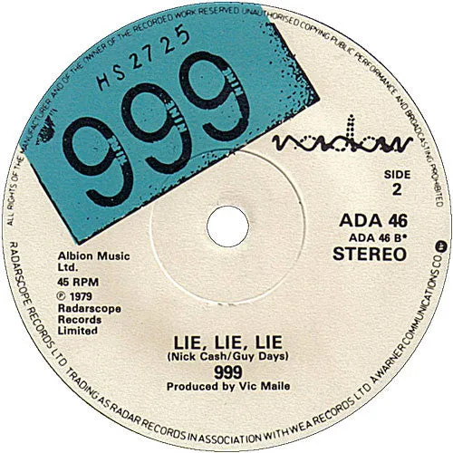 999 Found Out Too Late 7" singel brukt VG pop-punk