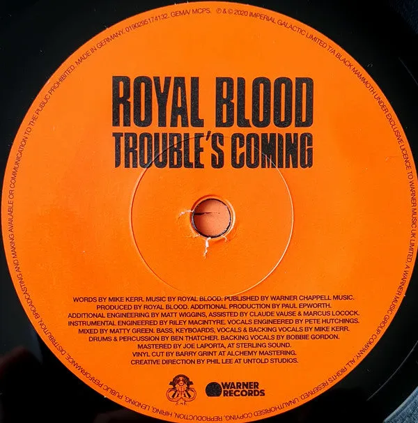 Royal Blood Trouble's Coming 7" vinyl singel etched