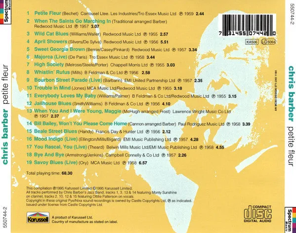 Chris Barber Petite Fleur CD samling brukt