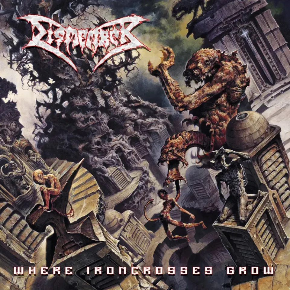Dismember Where Ironcrosses Grow LP sand marbled vinyl