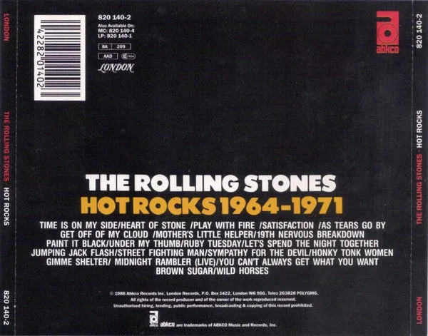 Rolling Stones Hot Rocks 1964-1971 2xCD brukt samleplate