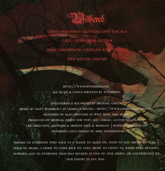 Withered Memento Mori CD brukt death metal