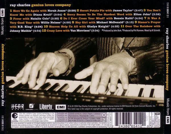 Ray Charles Genius Loves Company CD album brukt duetter