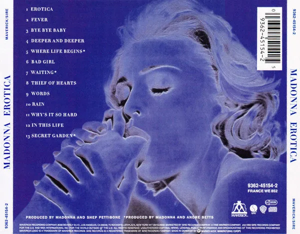 Madonna Erotica CD brukt dance-pop house