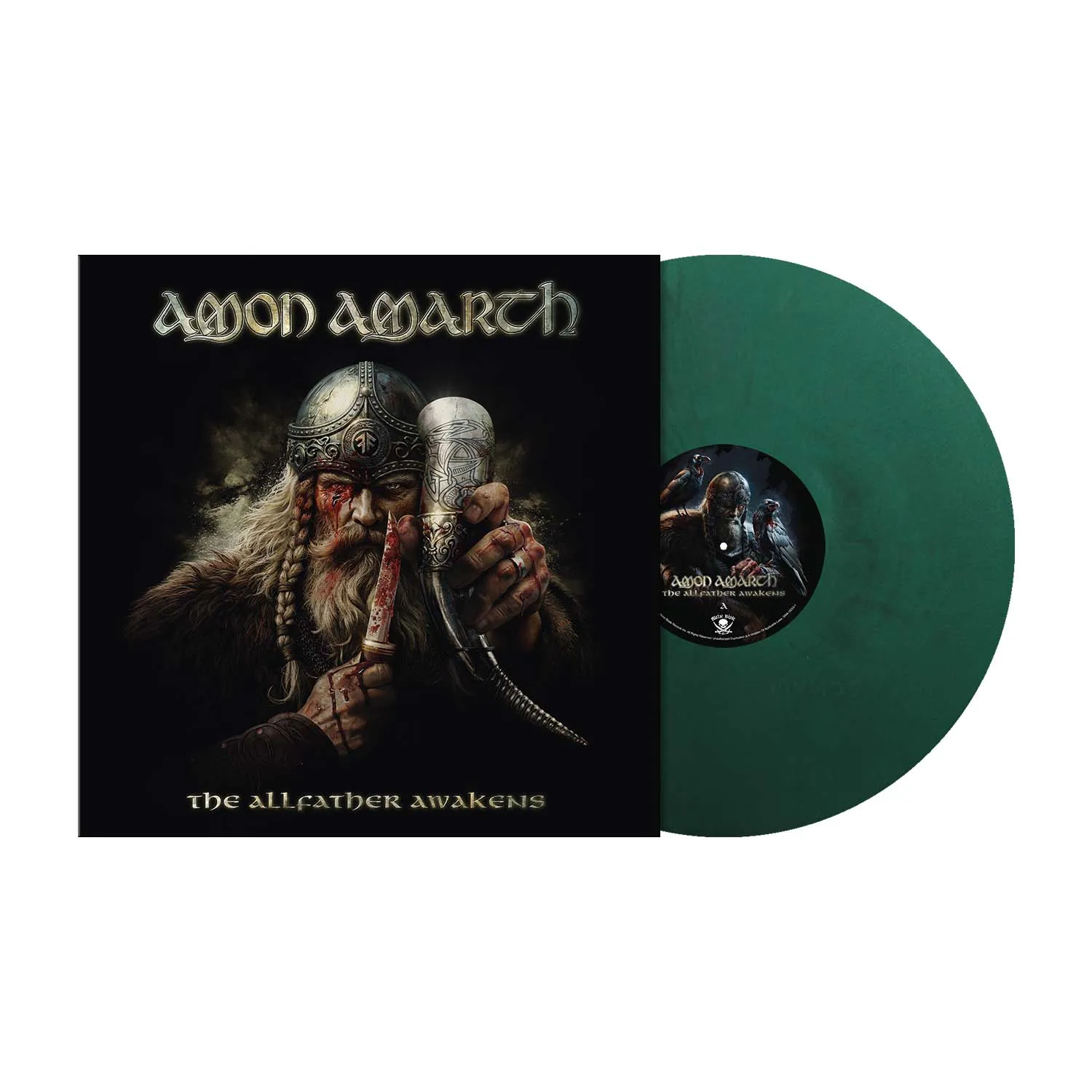 Amon Amarth The Allfather Awakens LP Oden's Hunt grønn vinyl