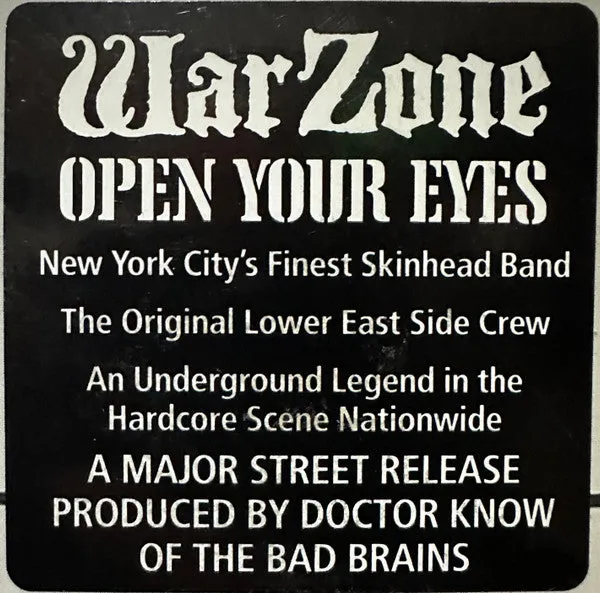 Warzone Open Your Eyes LP brukt 1988
