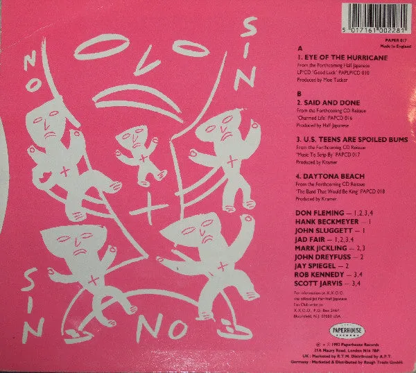 Half Japanese Eye Of The Hurricane 7" singel lo-fi