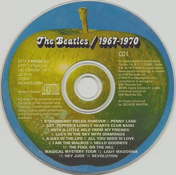 The Beatles 1967-1970 2CD brukt samling remastret