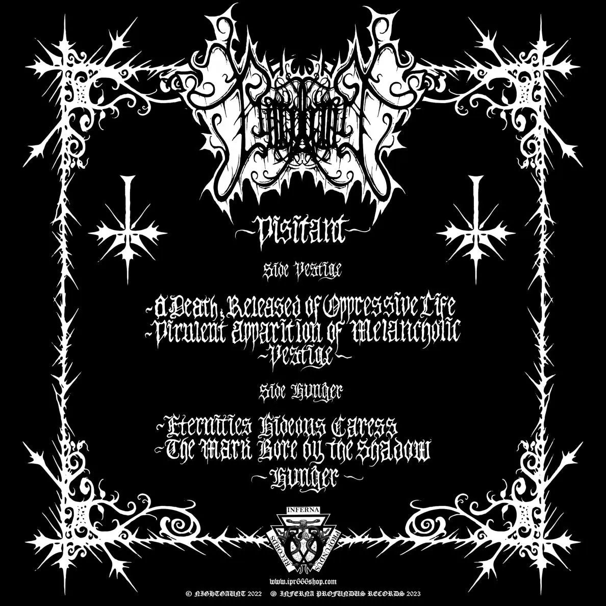 Nightgaunt Visitant LP svart vinyl 180g
