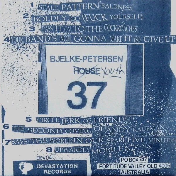 Bjelke-Petersen Youth EP 7" vinylplate oransje brukt