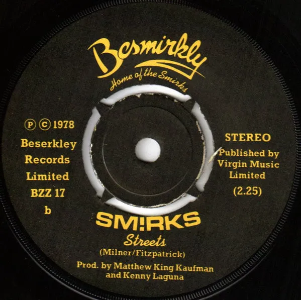 The Smirks OK-UK 7" singel brukt power pop