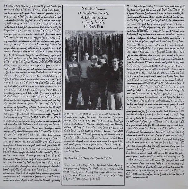 Raooul Skinned Teen Jail-Bait Core LP split vinyl