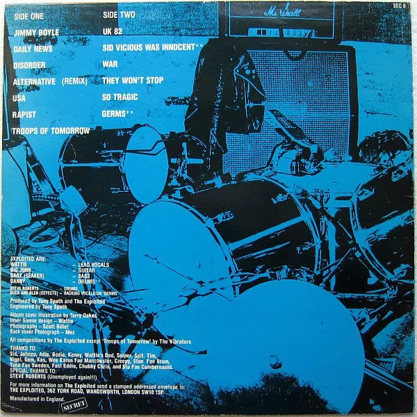Exploited Troops Of Tomorrow LP vinyl brukt punk
