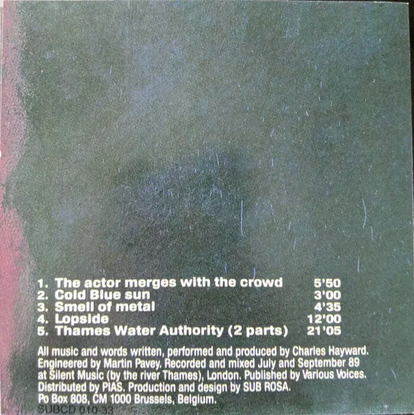 Charles Hayward Skew-Whiff CD brukt album experimental