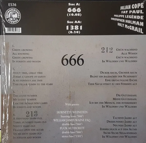 Dope 666 10" vinyl klar limited drone brukt