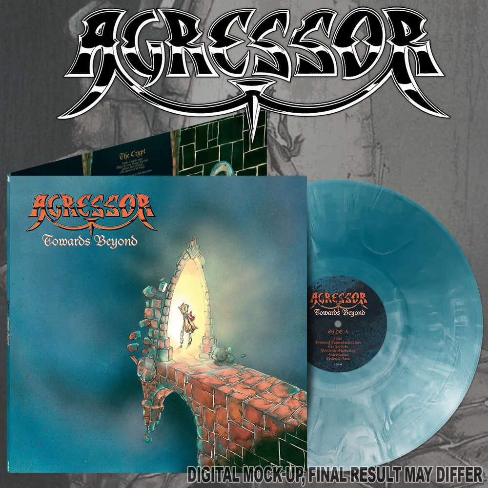 Agressor Towards Beyond LP vinyl swirl gatefold