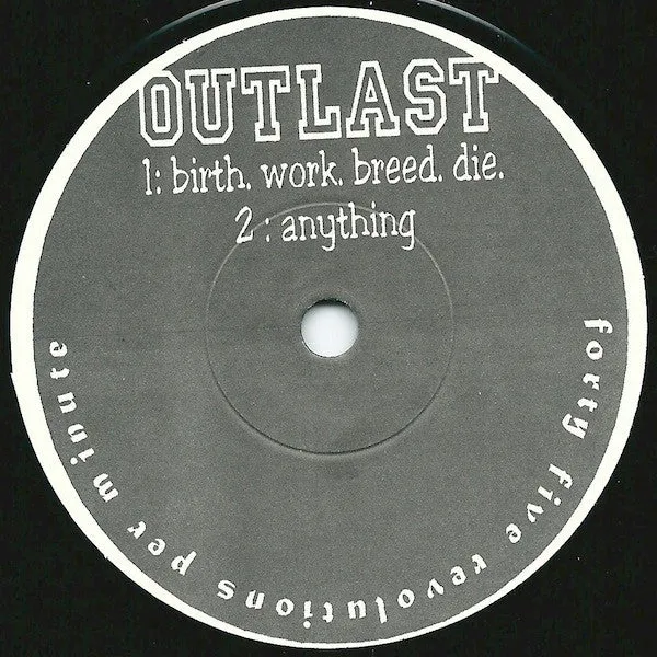 Outlast / Section 8 split 7" vinyl brukt hardcore