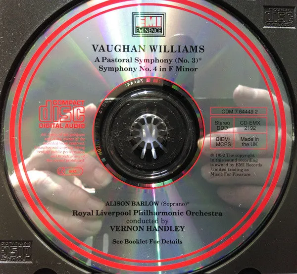 Vaughan Williams Pastoral CD album brukt symfoni