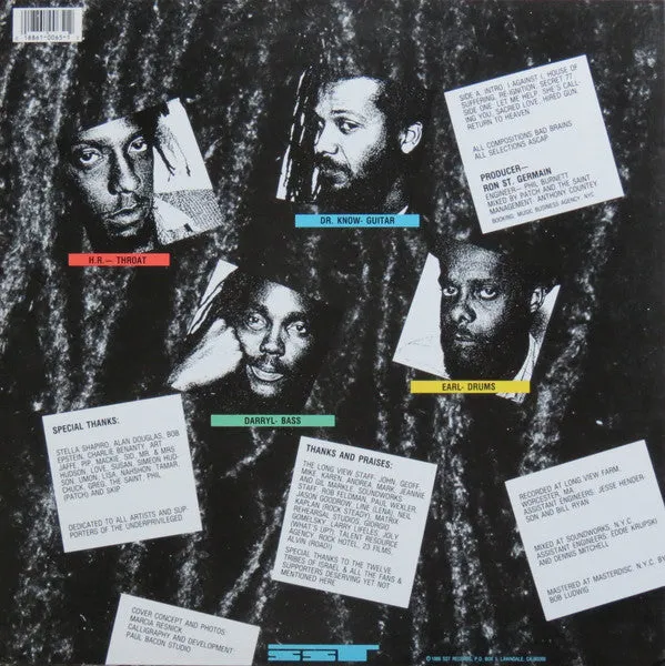 Bad Brains I Against I SST 065 LP brukt funk metal repress