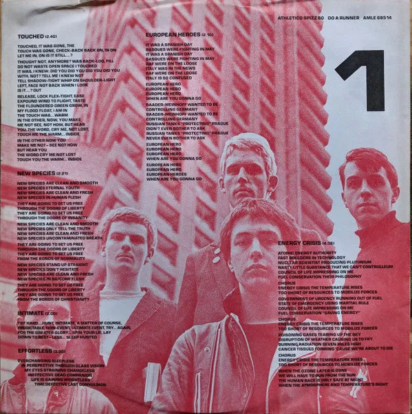 Athletico Spizz 80 Do A Runner vinyl LP brukt new wave