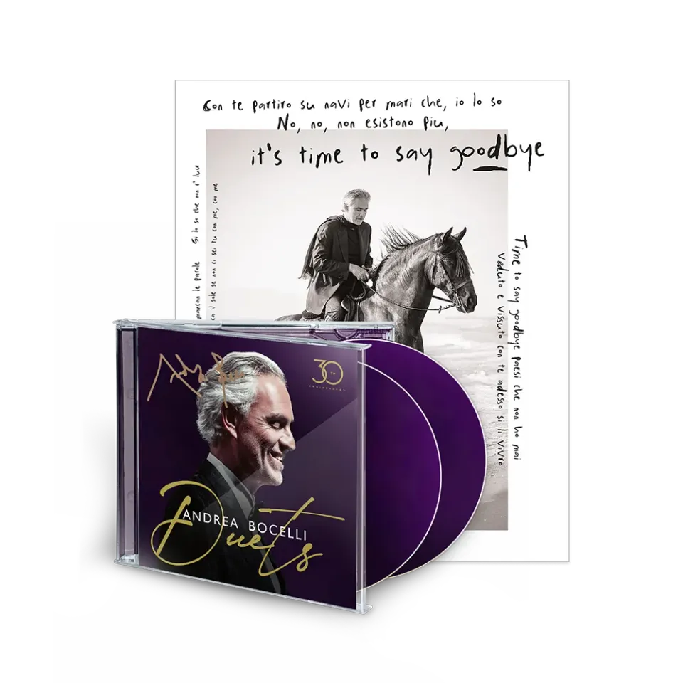 Verve Andrea Bocelli Duets 30th Anniversary signert CD