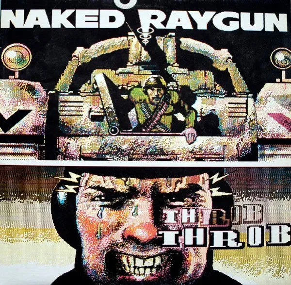 Naked Raygun Throb Throb LP vinylplate blå brukt repress