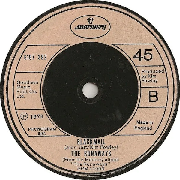 The Runaways Cherry Bomb 7" singel brukt hardrock