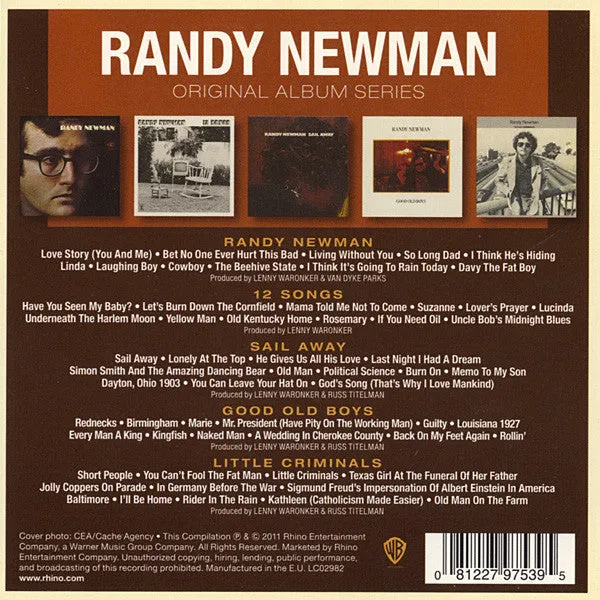 Randy Newman Original Album Series 5CD boks brukt soft rock