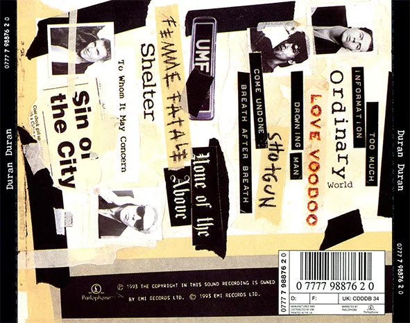 Duran Duran Duran Duran CD brukt 1993 pop-rock