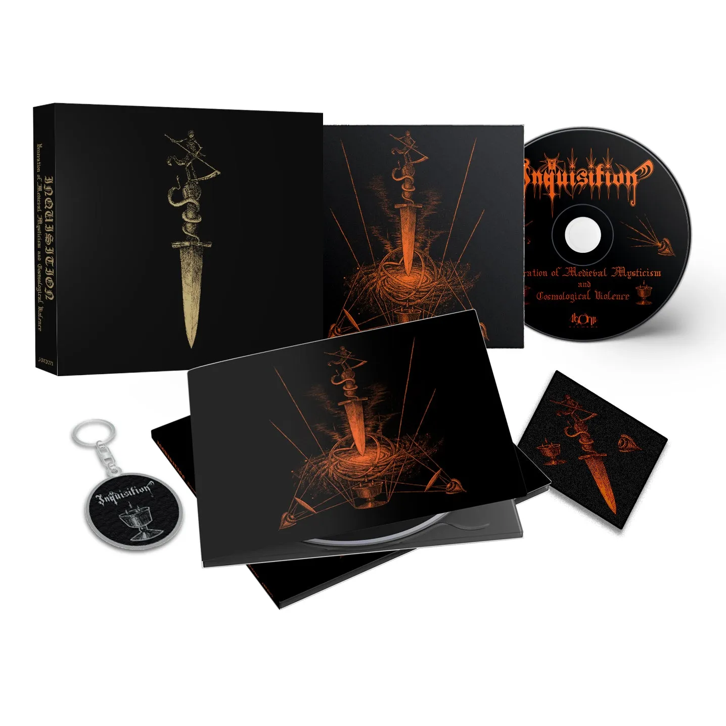 Inquisition Veneration CD-boks – patch og nøkkelring