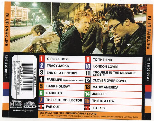 Blur Parklife CD album britpop brukt