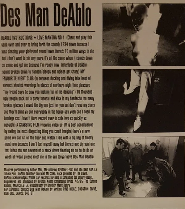 Des Man DeAblo Love Mantras 7" brukt vinyl – 1995 indie