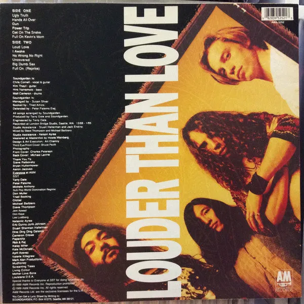 Soundgarden Louder Than Love LP brukt vinyl grunge