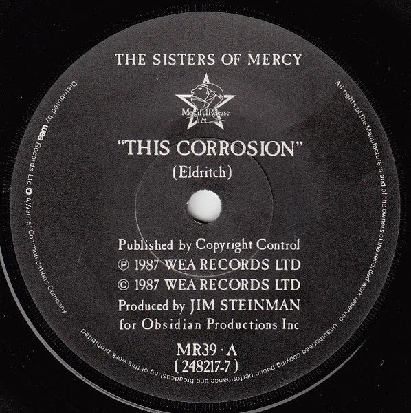 Sisters Of Mercy This Corrosion 7" brukt singel PRS-press