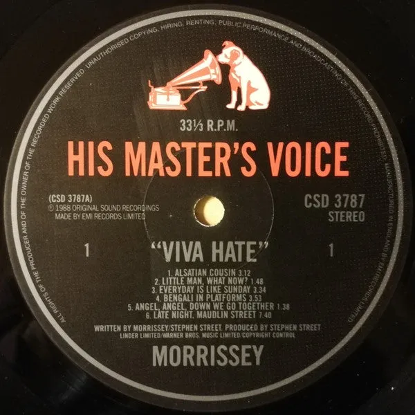 Morrissey Viva Hate LP brukt indie rock