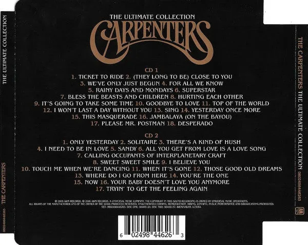 Carpenters The Ultimate Collection 2CD brukt samlealbum