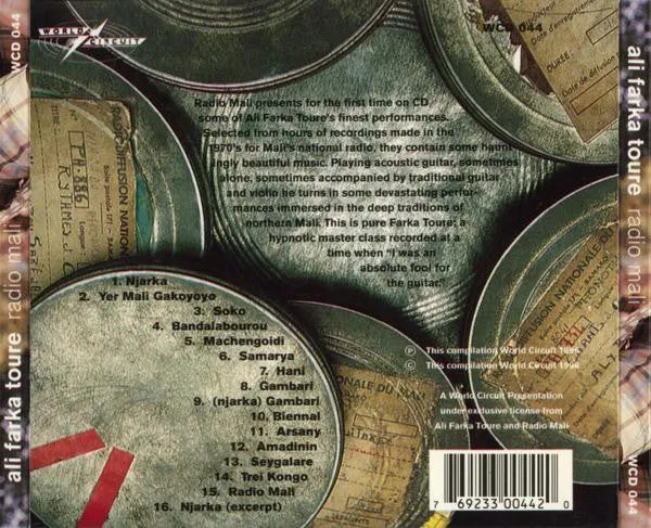 Ali Farka Touré Radio Mali CD samleplate 1996
