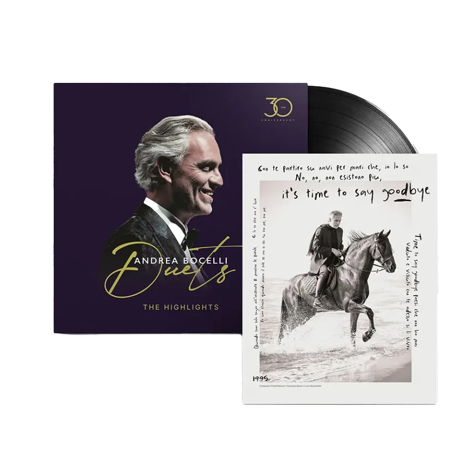 Verve Acoustic Sounds Andrea Bocelli Duets LP svart vinyl + art print