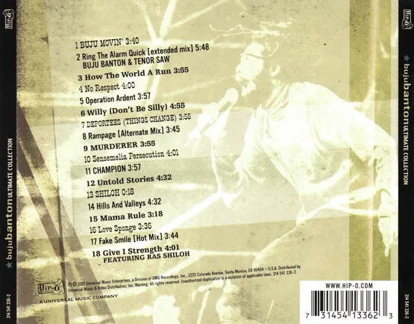 Buju Banton Ultimate Collection CD brukt dancehall