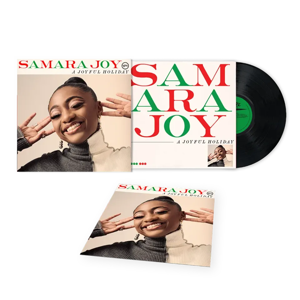 Verve Samara Joy A Joyful Holiday vinyl LP signert kort
