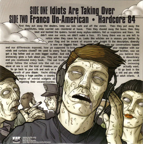 NOFX Regaining Unconsciousness 7" EP vinyl grønn brukt
