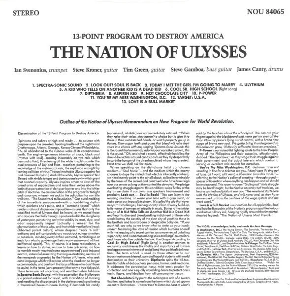 Nation Of Ulysses 13-Point Program To Destroy America LP brukt 1991